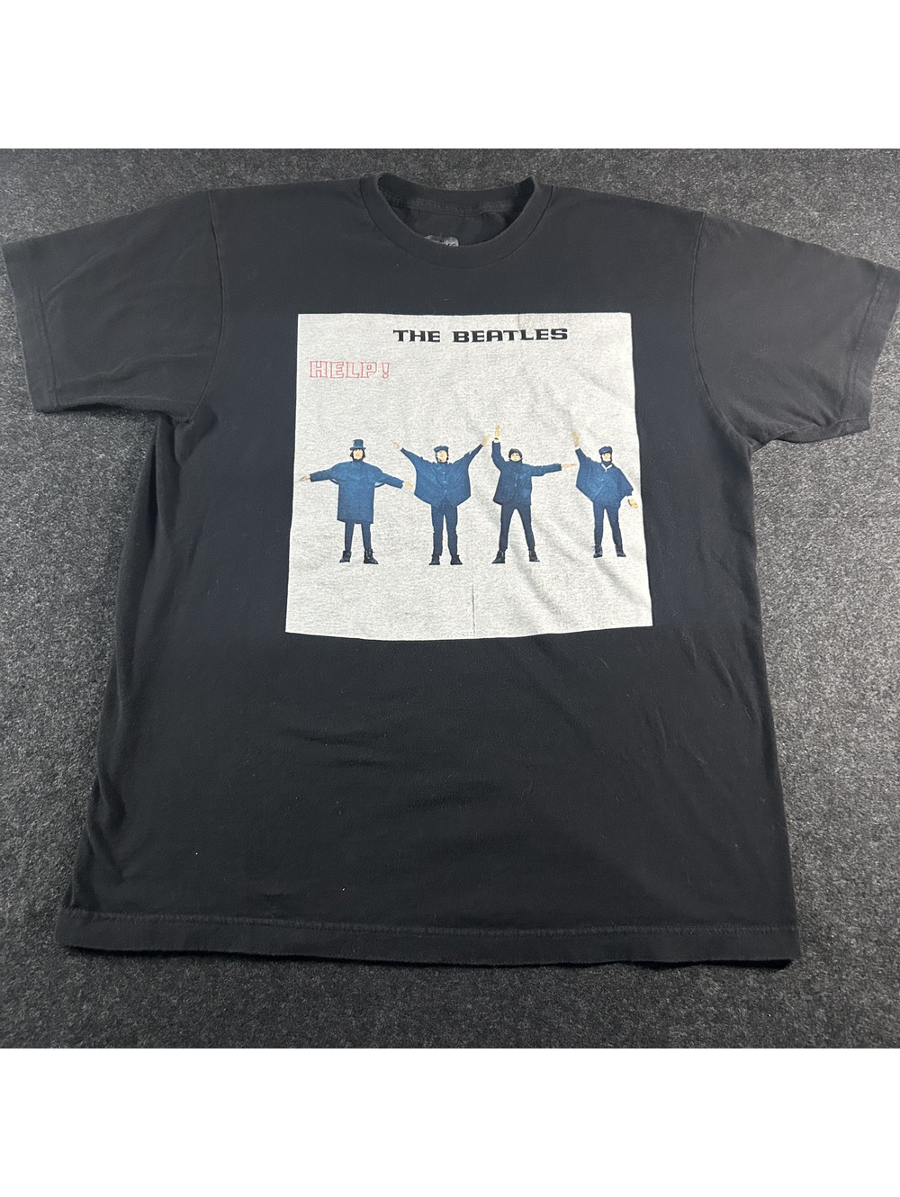 The Beatles Help! Album Cover Official Band Black T-shirt Size Large